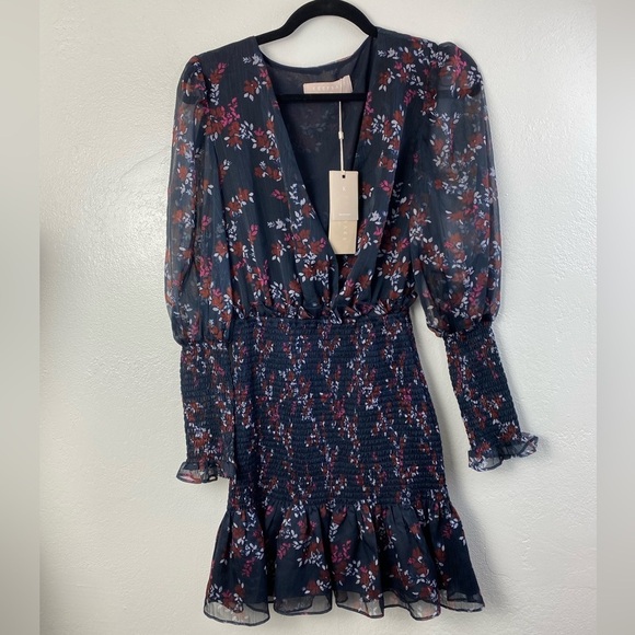 Keepsake The Label Embrace Floral Boho Smocked Long Sleeve Ruffle Dress XS NWT - Picture 15 of 15
